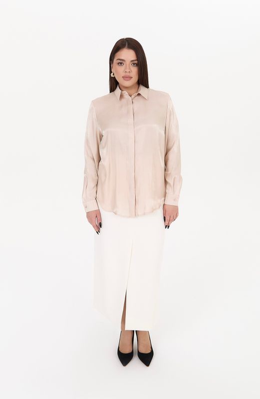 Блузка из вискозы, пудровый
