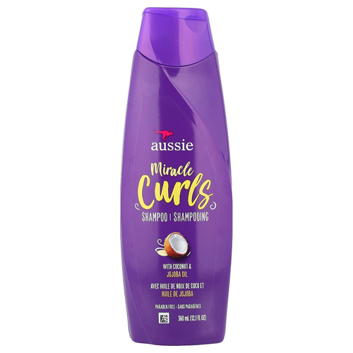 Aussie, Miracle Curls, шампунь с маслами кокоса и жожоба, 360 мл (12,1 жидк. унции)