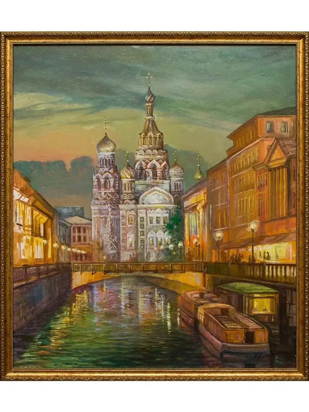 Картина маслом Вечерний Петербург Федорищев