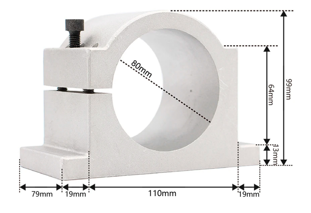 Хомут шпинделя D80мм