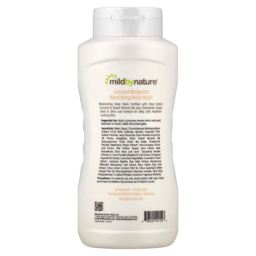 Mild By Nature, питательный гель для душа, кокос и бергамот, 473 мл (16 жидк. унций)