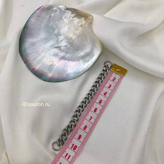 Вешалка петелька цепочка для верхней одежды серебро