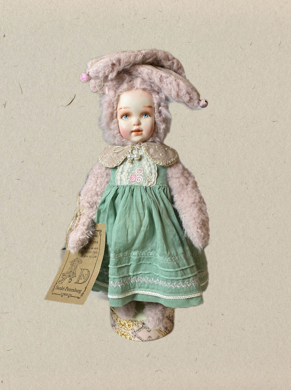 Ткань вискоза - мех для игрушек (Италия) вискоза/полиамид цена за отрез 33х55см