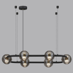 5041/60LA L-VISION ODL24 543 черн./золото/дымчатый/металл/стеко Люстра LED 60W 4000К 1526Лм TRONI