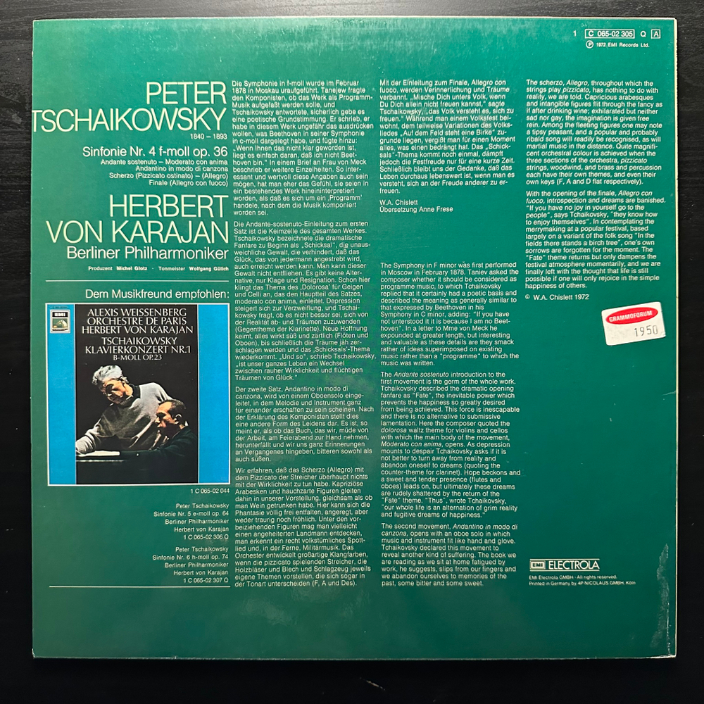 Чайковский - Симфония № 4 (Германия 1972г.)