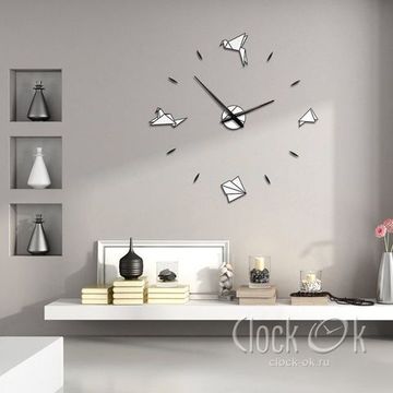 Настенные 3D часы Origami