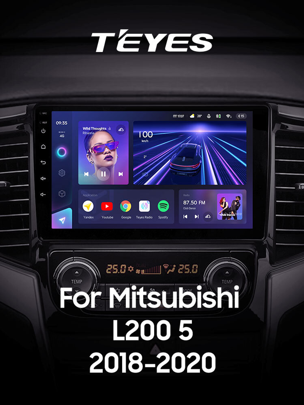 Teyes CC3 9" для Mitsubishi Pajero Sport, L200 2018-2020 (прав)