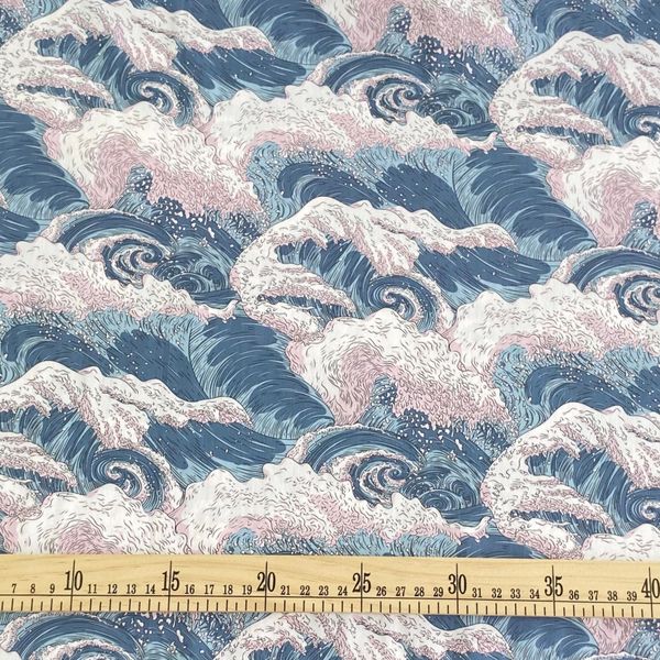 ВОЛНЫ #2, отрез 45 см 100% хлопок, Handmade Fabrics 5
