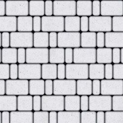 ТРОТУАРНЫЕ ПЛИТЫ КЛАССИКО - Б.1.КО.6 СТОУНМИКС БЕЛЫЙ, КОМПЛЕКТ ИЗ 3 ВИДОВ ПЛИТ