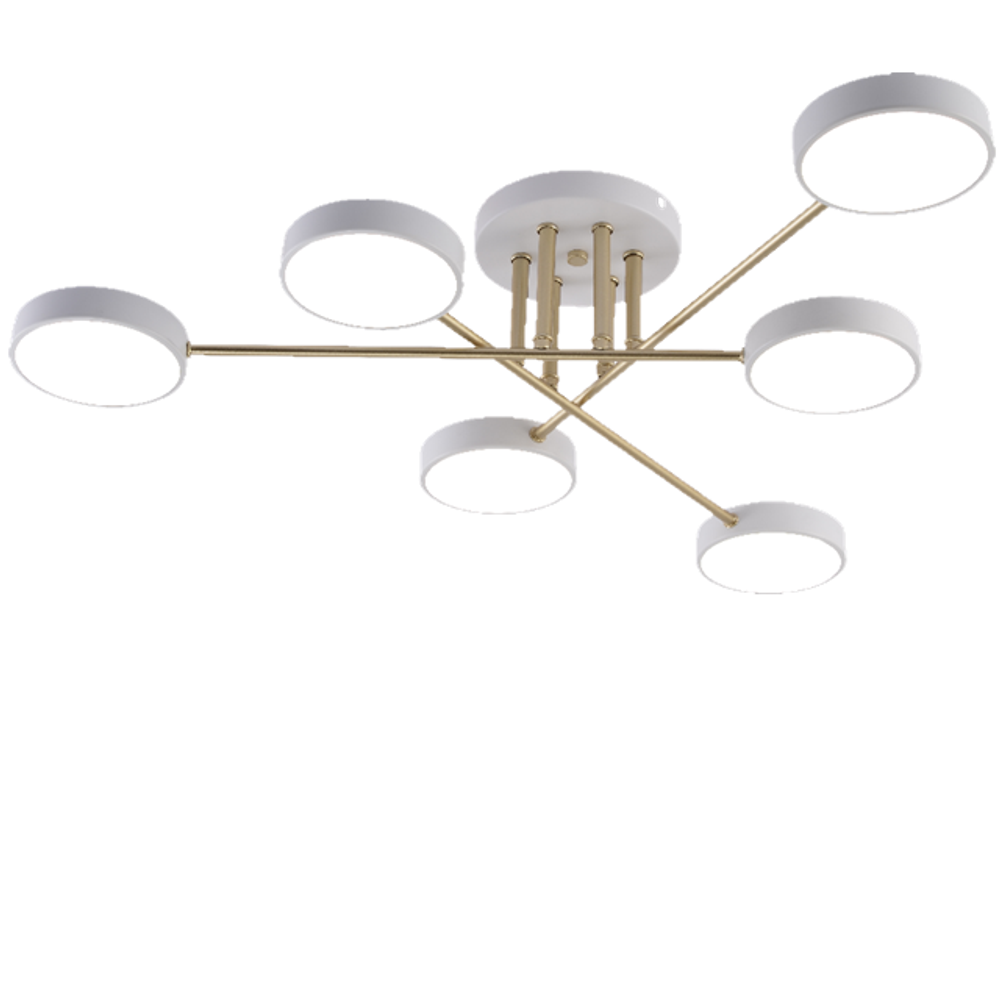 Потолочная светодиодная люстра Mirastyle MH-3258/6 WH+GOLD