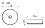 Рукомойник Ceramica Nova Element 35,5 см CN6006, белый матовый