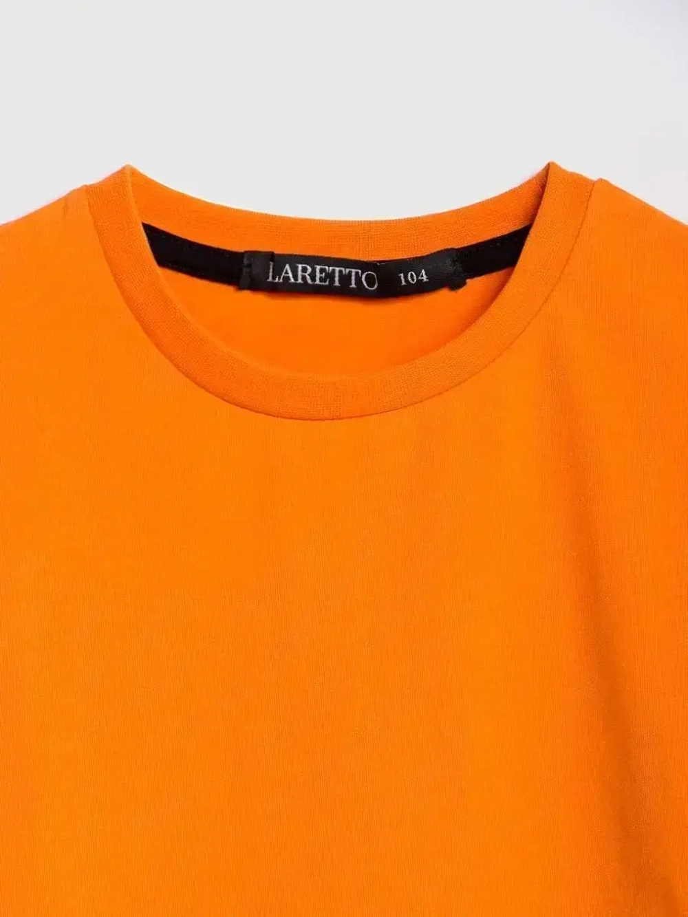 Оранжевый лонгслив базовый для девочки