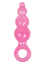 Малая розовая анальная пробка Jolie - Ripples