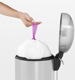 Ведро Brabantia Retro 12л матовая сталь выгрузка