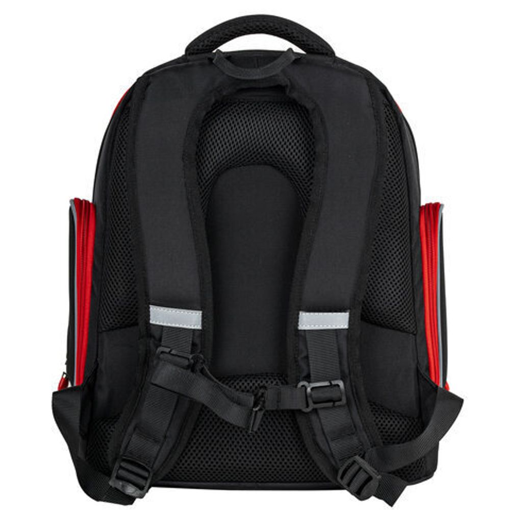 Рюкзак BRAUBERG CLASSIC, легкий каркас, премиум материал, "Motorbike", черный, 270583