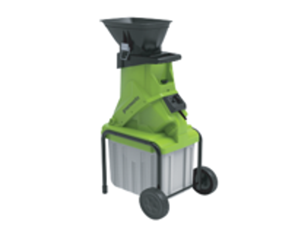 Электрический садовый измельчитель Greenworks GACSB, 2206707,200v, 2500 Вт с контейнером