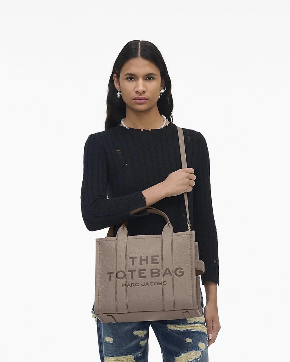 Сумка MARC JACOBS THE LEATHER MEDIUM TOTE BAG “Cement”