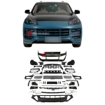 Комплект переделки переднего бампера и фар в стиле Cayenne GTS SD E3 9YA / 9Y0.2 рестайлинг 2024+ для PORSCHE CAYENNE E1 9PA 957 рестайлинг 2007–2010