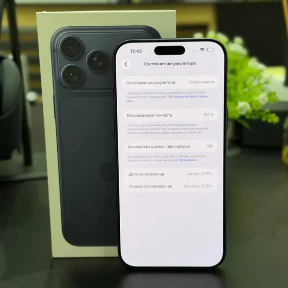 Б/У Телефон Apple iPhone 17 Pro Max 256Gb Deep Blue 96% АКБ 1SIM (G0FV0XTVVT)