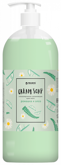 1090-1 Cream Soap Крем-Мыло 1л (1/12) Ромашка и алоэ ПРО-БРАЙТ
