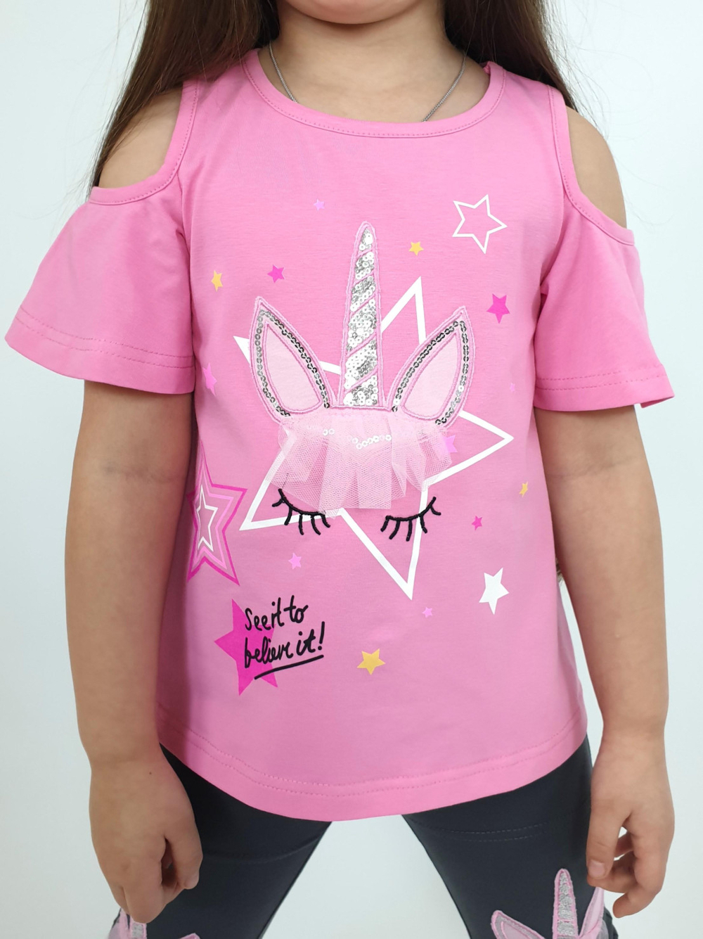 02-124-6 Комплект для девочки (джемпер+ лосины)