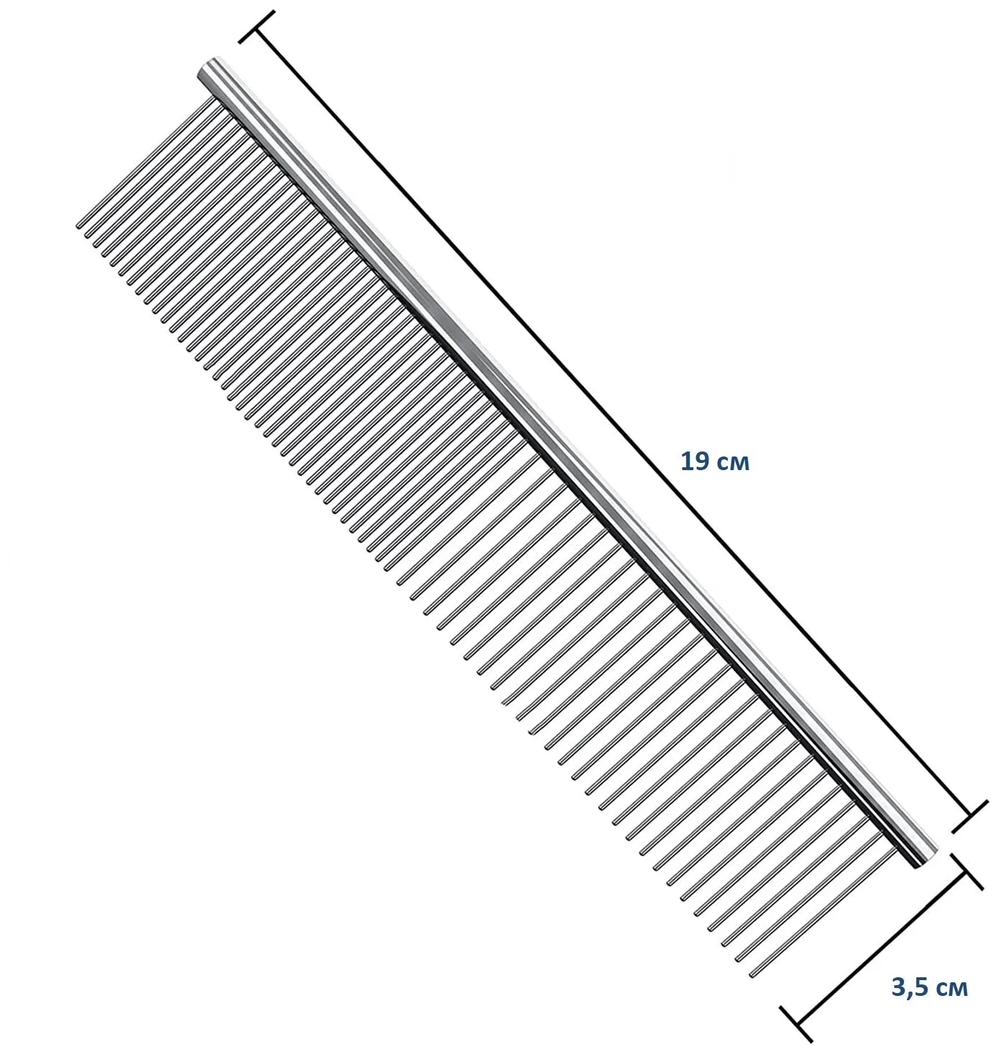 Nunbell Расческа для кошек и собак металлическая