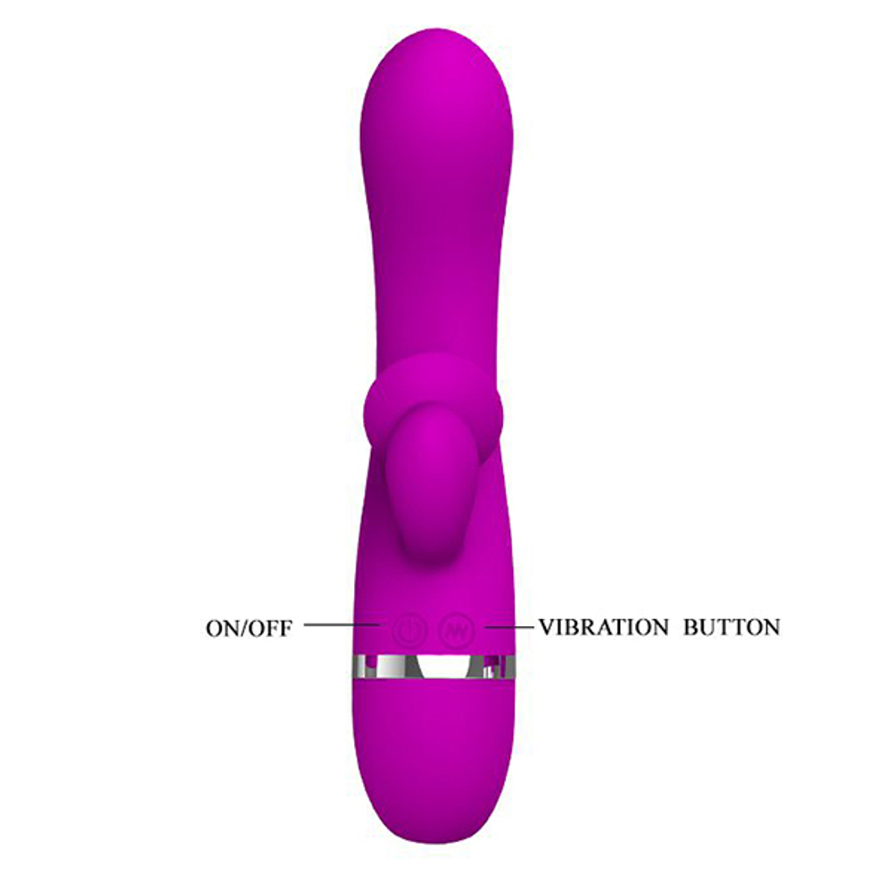 Вибратор 18,8см с клиторальным отростком Pretty Love Bert BI-014346