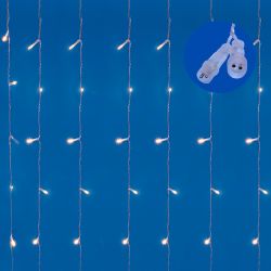 ULD-C2030-240-TTK WARMWHITE-WHITE IP44 Занавес светодиодный с эффектом мерцания. 3х2м. Соединяемый. 240 светодиодов. Теплый белый и белый свет. Провод прозрачный. TM Uniel.