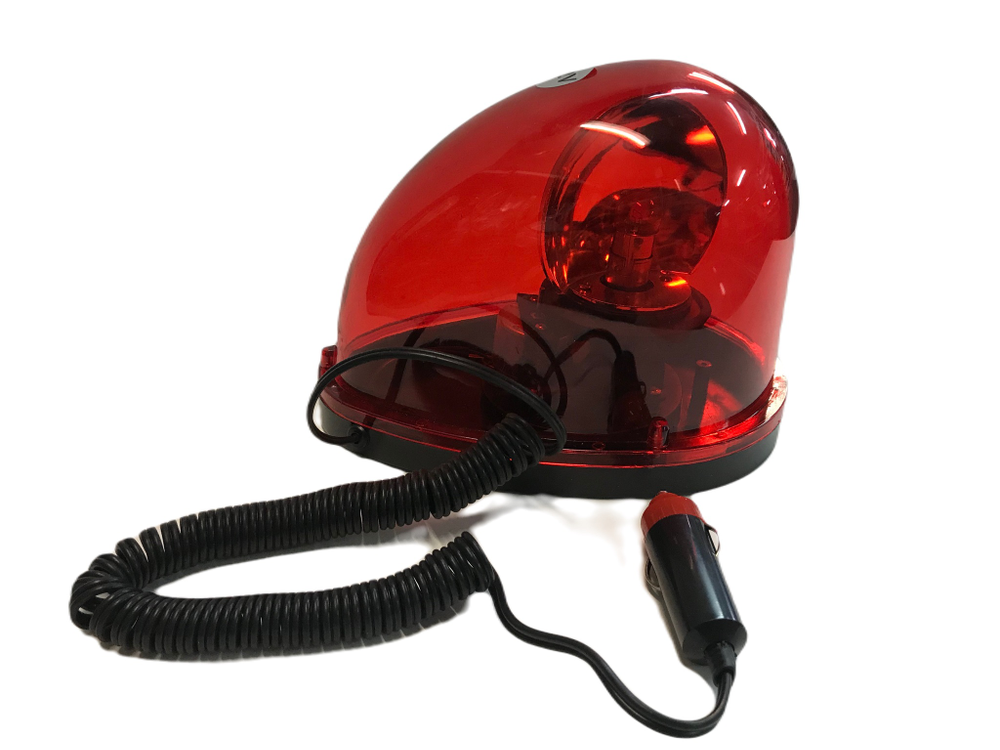 Мигалка автомобильная красная 12V в коробке