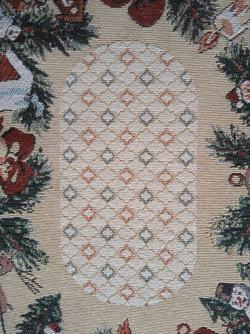 Декоративная гобеленовая салфетка Новогодние игрушки М 32*46