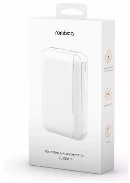 Портативный аккумулятор 10000 mAh Rombica NEO mini white