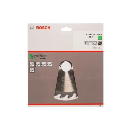 Пильный диск Optiline Wood 190x30x1,3 мм BOSCH 2608641185