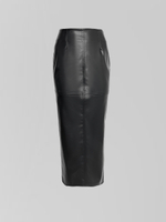 Юбка Wish collection 91122 удлиненная кожаная с разрезом сзади