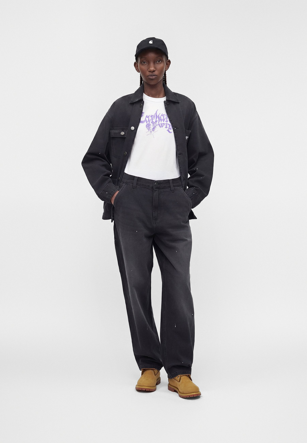 Carhartt WIP Мешковатые джинсы - Чёрный