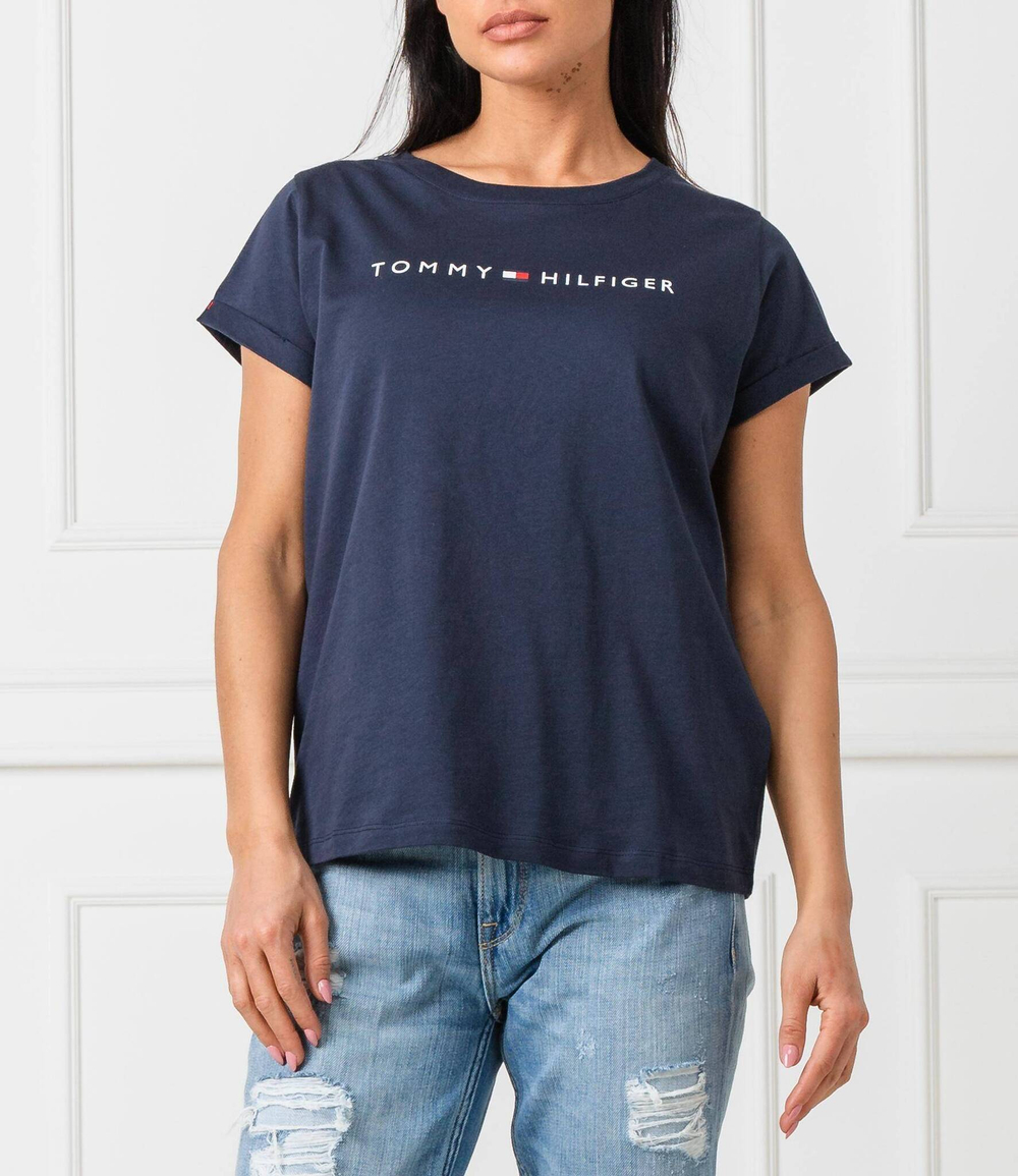 футболка Tommy Hilfiger - темно-синий(UW0UW01618)