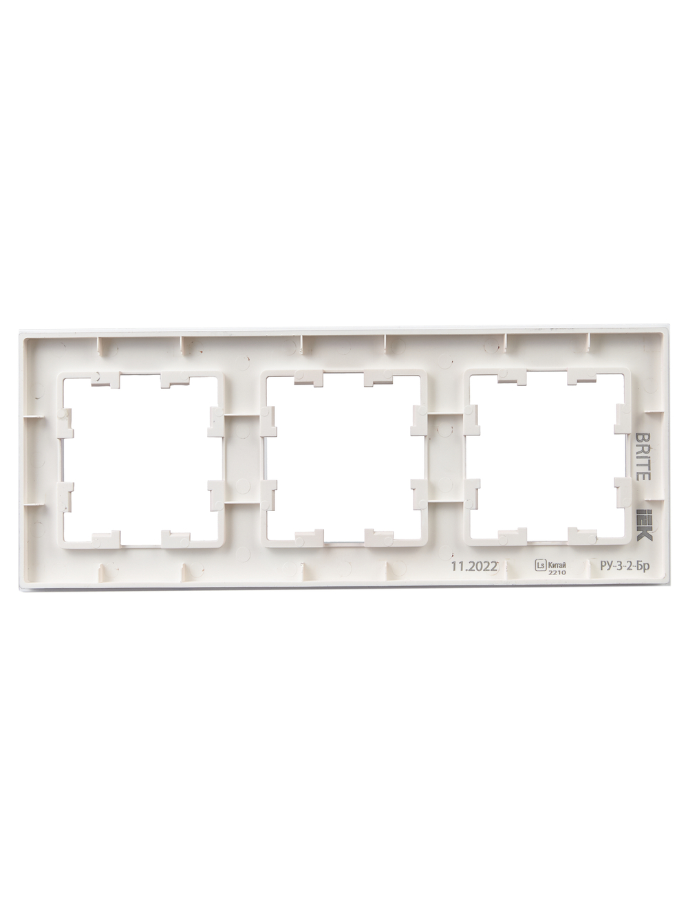 BRITE Рамка 3-местная РУ-3-2-Бр стекло розовый матовый IEK