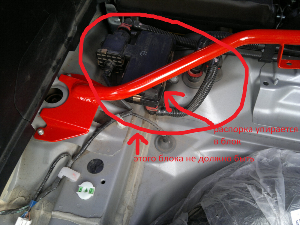 Распорка задняя скрытой установки Subaru Forester 3 (SH) и Subaru Impreza (GH)