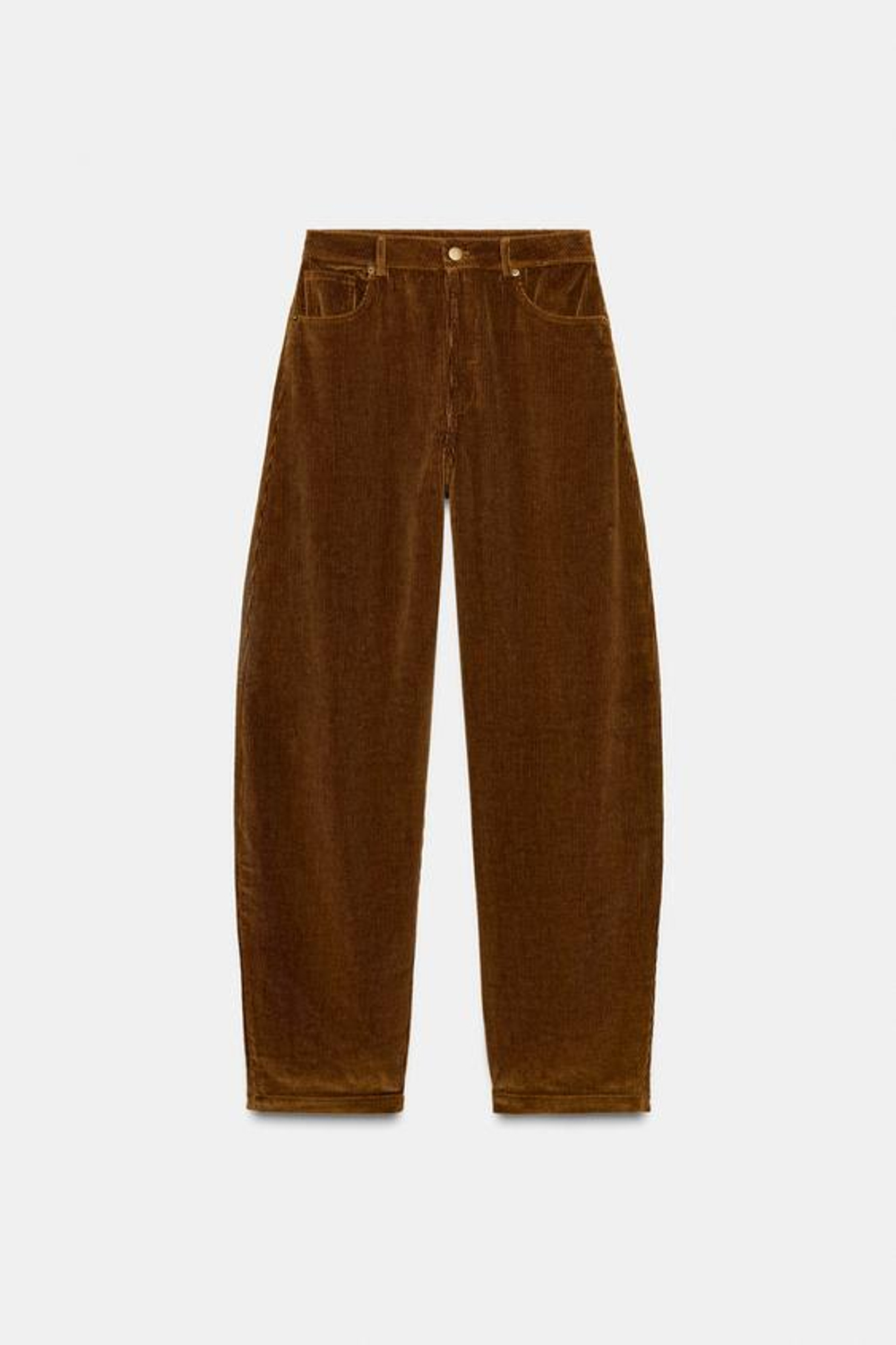 ZARA БРЮКИ BALLOON С КАРМАНАМИ, СВЕТЛО-КОРИЧНЕВЫЙ