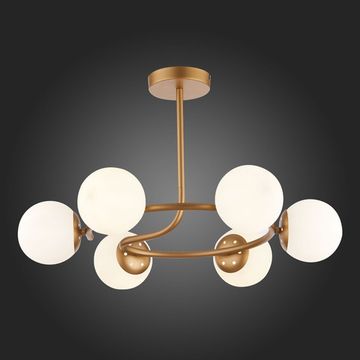 SLE220602-06 Светильник потолочный Золотистый/Белый E14 6*40W CALABRIA