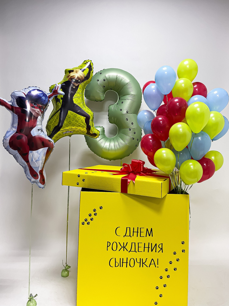 Коробка с шарами Леди Баг