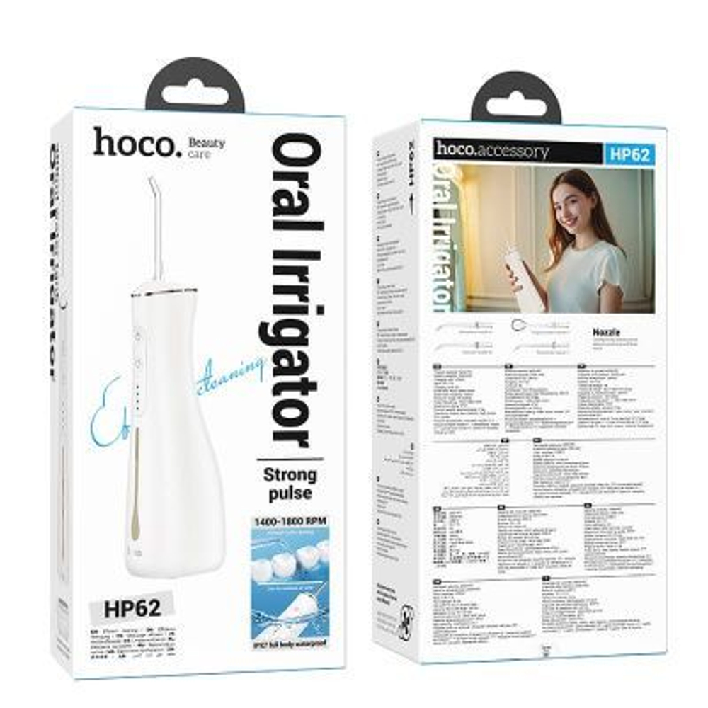 Беспроводной ирригатор Hoco HP62 300мл 1400mAh белый