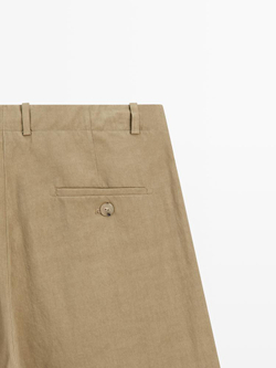 Massimo Dutti Бермуды с перекрестной застежкой - STUDIO, хаки