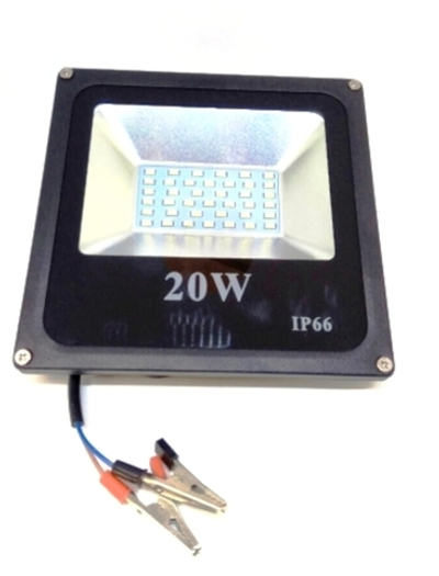 Переноска "Прожектор", LED 20Ватт,12V, Крокодилы