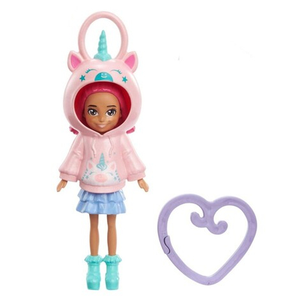 Polly Pocket - Кукла в ярко-розовой толстовке Подвеска HKW02