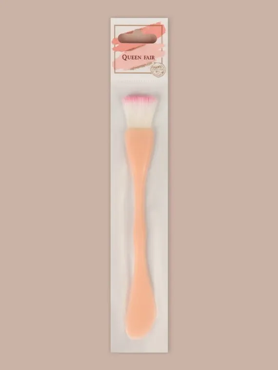 Кисть для масок, двусторонняя, с лопаткой, 15,5 см, цвет МИКС