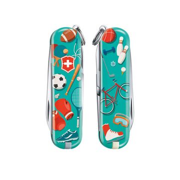 Складной нож Victorinox 0.6223.L2010 Sports World c клинком из стали X55CrMo14, рукоять Cellidor