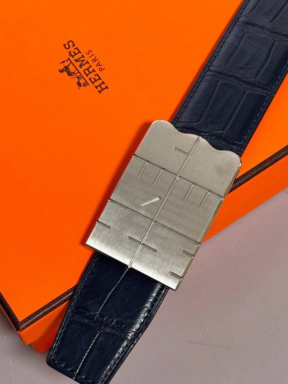 Ремень Hermes из кожи крокодила