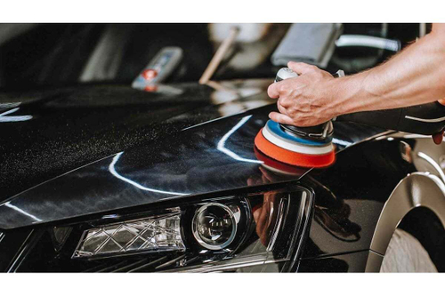 Shine Systems DA Foam Pad Maroon - полировальный круг полутвердый бордовый, 130 мм