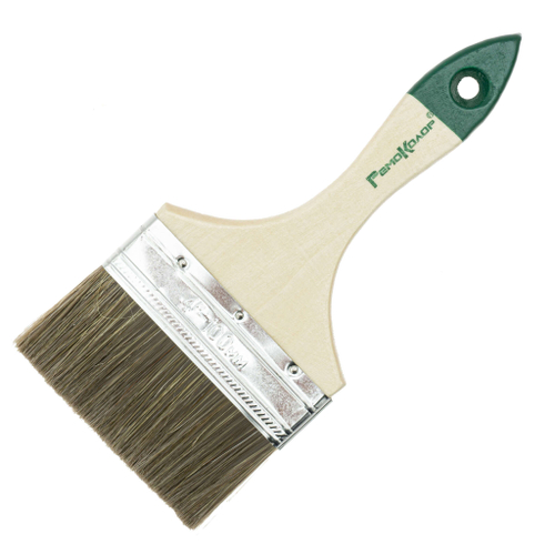 01-3-340 Кисть малярная плоская "Стандарт Лазурь"  4"-100мм