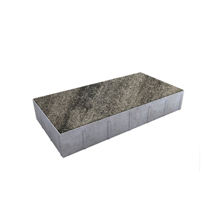 Тротуарная плитка ПРЯМОУГОЛЬНИК 600х300 мм - Листопад гранит Антрацит